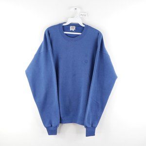 Vintage Faded Blank Crewneck Sweatshirt Blue USA